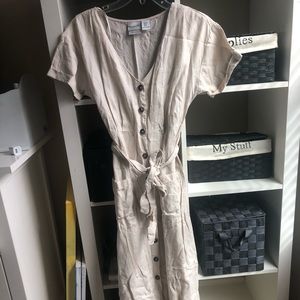 Rachel Zoe 100% Linen Dress button-front